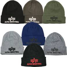 Alpha industries 3d beanie mützen grey