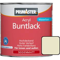 Für den Außenbereich - Grundierung Malerfarbe Primaster Primaster Acryl Buntlack RAL 1013 Weiß 0.75L