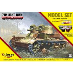 Model tank Mirage 7TP Light Tank Twin Turret Model Set