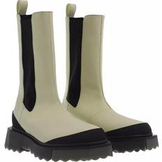 Off-White Boots Off-White sponge-effect sole Chelsea boots women Leather/Rubber/Leather Neutrals