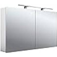 Armarios de Baño con Espejo Emco LED-Lichtspiegelschrank Aluminium 2 Türen 1200 mm