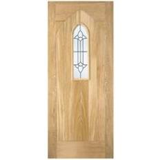 Brown External Door LPD Westminster Glazed Unfinished Oak 1 Lite External Door (x)