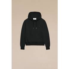 Long Pulls Ami Paris Tonal Heart Logo Hoodie Women's - Black