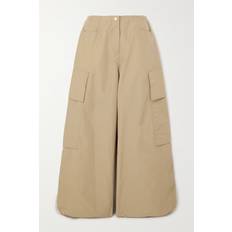 Palm Angels Women Clothing Palm Angels low-rise wide-leg parachute trousers women Polyester/Polyamide Neutrals
