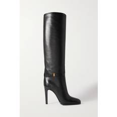 Rem Støvler Saint Laurent 100mm Diane Leather Boots Schwarz