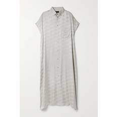 Balenciaga Midi Dresses Balenciaga BB Monogram Rawcut Dress - Gray - Women's