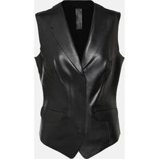 Svarta Västar Norma Kamali Faux Leather Vest - Black