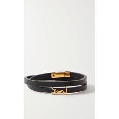 Saint Laurent Leather Bracelet - Black