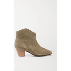 Isabel Marant Støvler Isabel Marant Isabel Marant Ankle Boots Dicker aus Veloursleder Braun