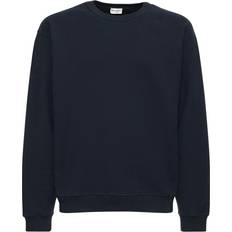 Saint Laurent Sweatshirt aus Baumwoll-Jersey blau