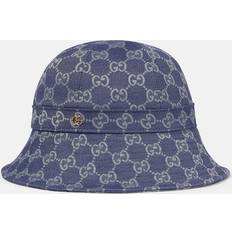 Gucci Women Headgear Gucci GG canvas bucket hat blue