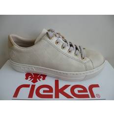 Rieker Women Sneakers Rieker L9800-80 Enya Womens Lace-Up Shoes Beige