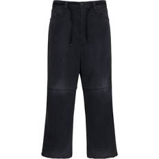 Balenciaga Women Trousers & Shorts Balenciaga Mid-Rise-Hose aus Baumwoll-Canvas Schwarz