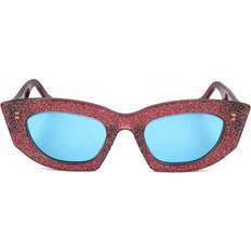 Kitti Glamorama Solbriller Kvinder - Dark Pink Glitter
