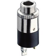 Hicon HI-J25SEF 2.5 mm audio jack Socket, vertical vertical Number of pins num 3 Stereo Silver 1 pcs