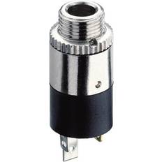 Verstärker & Empfänger Hicon HI-J25SEF Klinken-Steckverbinder 2.5 mm Buchse, Einbau vertikal Polzahl: 3 Stereo Silber 1 St