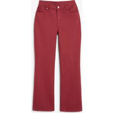 Rot Jeans Monki Nea Highwaist-Jeans Mit Bootcut Rot Rot