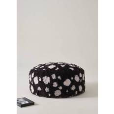 Jotex Siddepuffer Jotex CORALLI Sort/hvid Siddepuf
