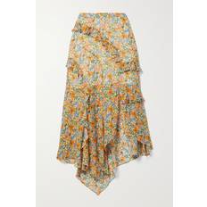 Veronica Beard Eleonora Floral-Print Skirt Multi