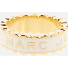 Marc Jacobs Metal Rings Marc Jacobs The Scallop Medallion Ring in Cream/Gold