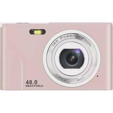 Digitalkamera rosa INF Digitalkamera med 48 MP, HD 1080p, 16x zoom, 32GB minneskort Rosa