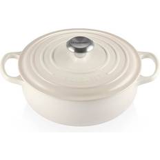 Beige Grytor Le Creuset Signature Meringue med lock 3.4 L 24 cm