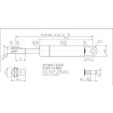 Stabilus 0126IA LIFT-O-MAT gasfjäderfjäder 610 Newton