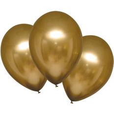 Effen kleur Latex ballonnen Amscan Luftballons mit Spiegeleffekt Gold