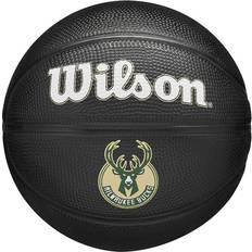 Wilson Team Tribute Milwaukee Bucks miniboll WZ4017606XB, unisex basketbollar, svart, 3 EU