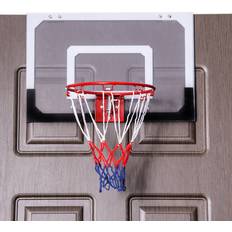 Basketballkörbe Costway Basketballkorb Basketball-Set Kinder Backboard mit Ring und Netz 45 x 30 cm Transparent