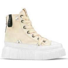 Platå Snørestøvler INUIKII Matilda Canvas High 705 Beige