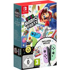 Super Mario Party + Purple & Pastel Green Joy-Con Bundle (Switch)