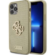 Guess iPhone 12/iPhone 12 Pro Skal Perforated Glitter Guld