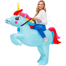 Oppustelig Blue Unicorn kostume