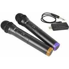 QTX Microphones QTX Usb powered dual 2x wireless microphones complete kit uhf kit