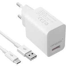 Avizar Cargador Rápido Qualcomm Quick Charge 3.0 Cable Usb Tipo C Blanco