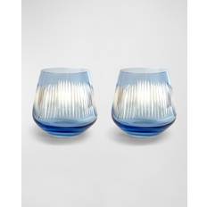 Blu Bicchieri Michael Wainwright Berkshire Double Old Fashioned Glasses Set of 2 Bicchiere 2pcs