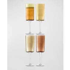 LSA International Champagne Glasses LSA International LSA Amber Gems Champagne Glass 4pcs