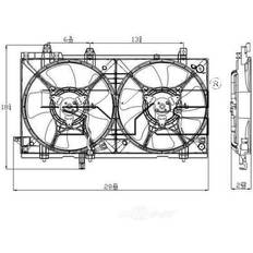 Intercooler TYC 621630 Cooling Fan with 2003-2008 Subaru Forester