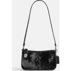 Coach Schwarz Taschen Coach Penn Schultertasche mit Pailletten Black one size