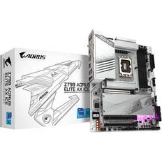 Gigabyte Z790 AORUS ELITE AX ICE LGA 1700 Motherboard With DDR5 4* M.2 PCIe 5.0 USB 3.2 Type-C Wi-Fi 6E 2.5GbE LAN