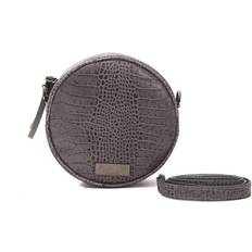 Pompei Donatella Gray Leather Crossbody Bag