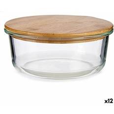 Vivalto Round Lunch Box with Lid Bamboo Food Container