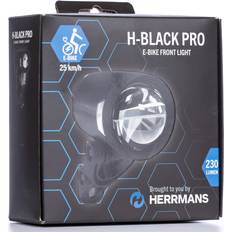 Herrmans forlygter H-Black Pro 6-12V e-cykel