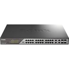 D-Link Gigabit Ethernet - PoE Switchar D-Link DSS-200G-28MPP 24-Port Gigabit Ethernet PoE