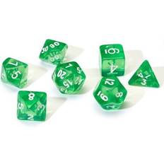 Translucent Green Poly Set Dice Set