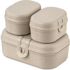 Beige Boîtes alimentaires Koziol Pascal Ready Mini Set De Boîtes À Lunch - Nature Desert Sand - Beige Boîte alimentaire 3pcs