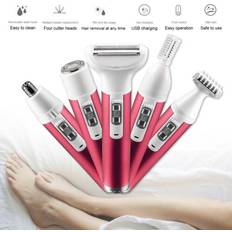 5-in-1 electric women shaver hair arm leg bikini face remover razor trimmer lady