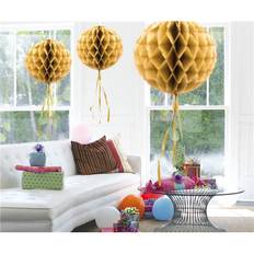 Guld Honeycombbolde Folat Guld Honeycomb. 30 cm