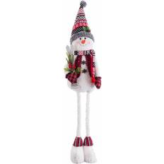 Métal Décorations de Sapin de Noël BigBuy Christmas bauble Multicolour Metal Fabric Snow Doll Christmas Tree Ornament